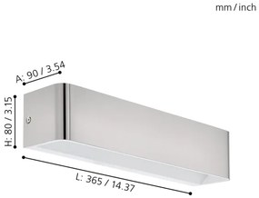 Eglo 98426 - LED Nástenné svietidlo SANIA LED/12W/230V