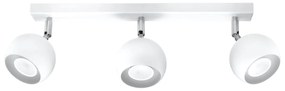 Bodové svietidlo Oculare, 3x biele kovové tienidlo, (možnosť polohovania)