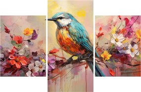 Obraz - Maľba vtáčika (90x60 cm)