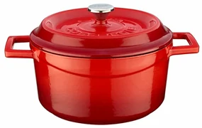 LAVA Metal Liatinový hrniec pr. 20 cm, červená, 2,6 l