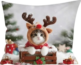 3D obliečka na vankúš z mikrovlákna RUDOLPH KITTEN 45x45 cm, farebný