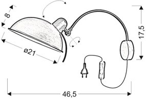 Nástenná lampička NORA 1xE14/40W/230V