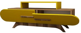 TV stolík Rose Walnut Yellow