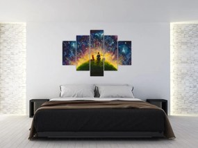 Obraz - Malý princ a líška (150x105 cm)