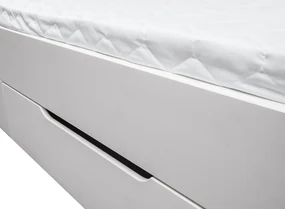 PROXIMA.store - Masívna rustikálna posteľ + zásuvka - BELLUNO ELEGANTE ROZMER: pre matrac 180 x 200 cm, FARBA: biela