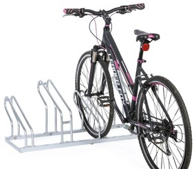 Stojan na bicykle na zem, dve šírky kolies 55 a 80 mm, 4 státia