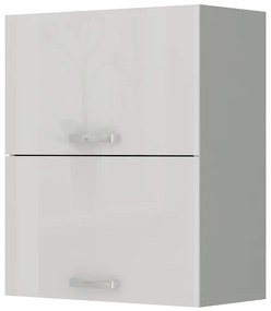 Horná kuchynská skrinka Brunea 60 GU-72 2F (sivá + lesk biely). Vlastná spoľahlivá doprava až k Vám domov. 1024984