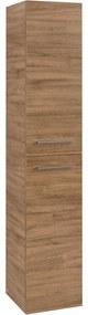 VILLEROY &amp; BOCH Avento závesná vysoká skrinka, 2 dvierka, pánty vpravo, 350 x 372 x 1760 mm, Oak Kansas, A89401RH