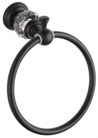 Mexen príslušenstvo, ESTELA držiak na uteráky Ring, čierny, 7011532-70