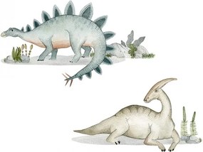 lovel.sk Nálepka na stenu Dino - stegosaurus a parazavrolof DK397