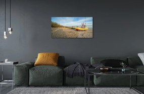 Sklenený obraz Gdańsk Beach lode sea 100x50 cm