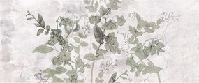 Obraz - Rastliny v omietke (120x50 cm)