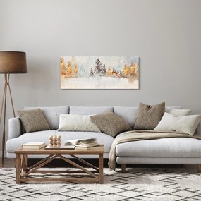 Obraz - Akvarelový les (120x50 cm)