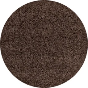 Ayyildiz koberce Kusový koberec Dream Shaggy 4000 Brown kruh - 80x80 (priemer) kruh cm