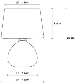 Lucide 47506/81/43 - Stolná lampa RAMZI 1xE14/40W/230V 26cm