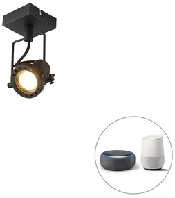 Inteligentné bodové svetlo čierne vrátane Wifi GU10 - Suplux