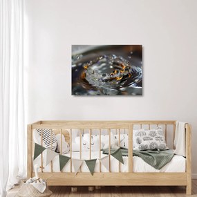 Sklenený obraz náramku z kvapiek vody (70x50 cm)