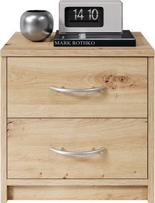 Nočný stolík s 2 zásuvkami Pepe, dub artisan