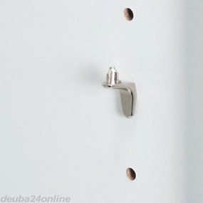 Knižnica 190 cm, biela - 5 priehradiek