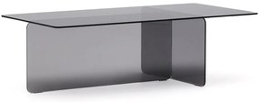Sivý sklenený konferenčný stolík 60x120 cm Zaren – Kave Home
