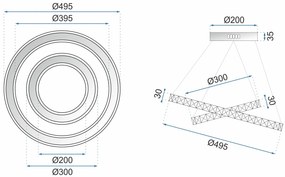 Toolight - LED stropné svietidlo + diaľkové ovládanie APP418-CP, chrómová, OSW-65016