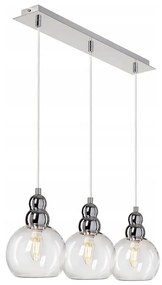 Luster na lanku AKSO 3xE14/40W/230V strieborná