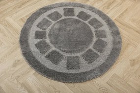 Kúpeľňový koberček Ocean sivý kruh