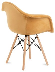 SADA 2x Jedálenská stolička NEREA 80x60,5 cm žltá/buk