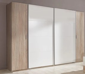 Šatníková skriňa Lotto, dub sonoma/biela