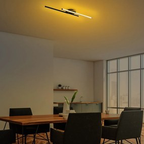 Čierne LED stropné svietidlo 10x86 cm Umut – Opviq lights