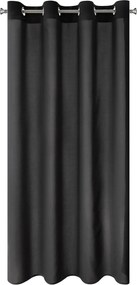 KRÁTKY ZÁVES NA KRÚŽKOCH RITA 140X175 CM ČIERNA