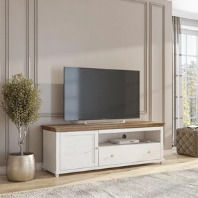 TV stolík/skrinka Elvina 40 (biely popol + dub lefkas). Akcia -19%. Vlastná spoľahlivá doprava až k Vám domov. 1118146