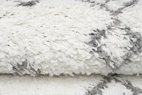 Huňatý biely behúň Šírka: 100 cm | Dĺžka: 400 cm