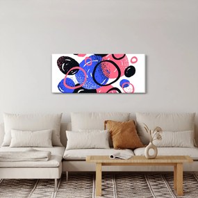 Obraz - Motív s kruhmi v živých farbách (120x50 cm)