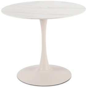 Stôl ALDO 90 cm biely/kašmírový