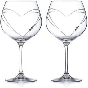 Diamante pohár na gin Hearts s kryštálmi Swarovski 640 ml 2KS