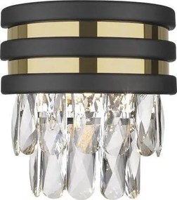 Zuma Line W0525-01A-P7D7 -Nástenné svietidlo NAICA 1xG9/42W/230V čierna/zlatá