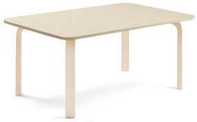 Stôl ELTON, 1200x800x530 mm, laminát - breza, breza
