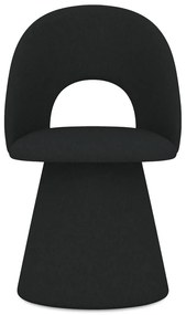 Čierne čalúnené jedálenské kreslo Kalo – Makamii