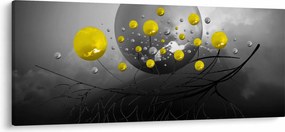 Obraz - žlté abstraktné gule (120x50 cm)