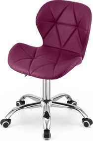 AKCIA Bordová kancelárska stolička AVOLA z eko kože II. akosť