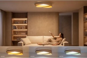 Stmievateľné stropné LED svietidlo SM. GALAXY M. 24W/230V, priemer 55 cm, béžová/biela/zlatá + diaľkové ovládanie