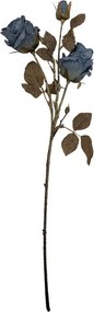 Tmavomodrá umelá kvetina ruže - 12*12*70 cm