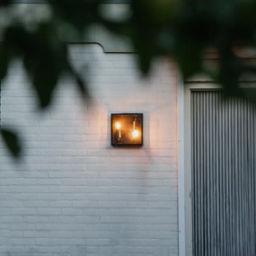 Priemyselné vonkajšie stropné svietidlo čierne 2-svetlo - Rotterdam