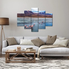 Obraz - Plameniaky (150x105 cm)