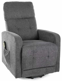Polohovacie kreslo Lennox II, sivá