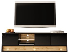 TV stolík/skrinka Gallina 180 (čierna). Akcia -19%. Vlastná spoľahlivá doprava až k Vám domov. 1057935