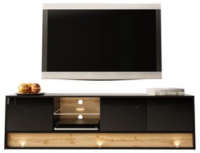 TV stolík/skrinka Gallina 180 (čierna). Vlastná spoľahlivá doprava až k Vám domov. 1057935