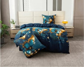 Obliečky z mikrovlákna MYSTIC BUTTERFLY modré Rozmer obliečky: 70 x 80 cm | 140 x 200 cm