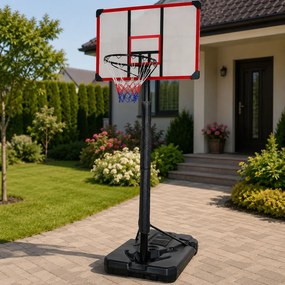 LEAN Sport Basketbalový kôš – mobilný nastaviteľný stojan 200–305 cm